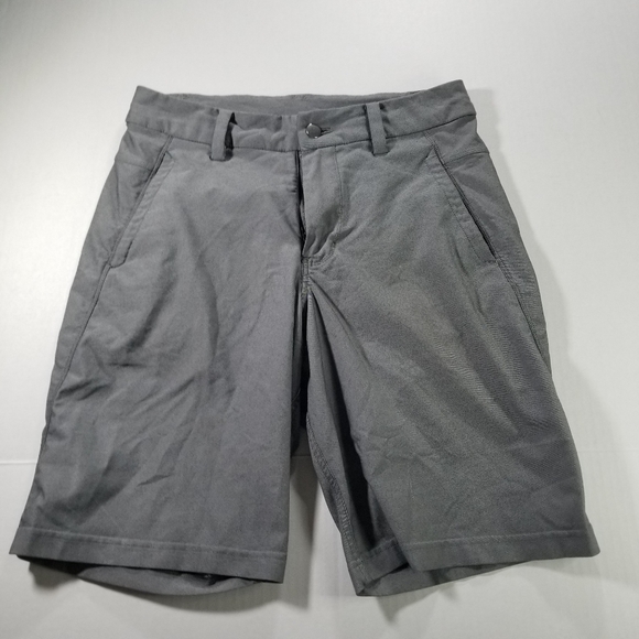Lululemon Commission Short Classic Men's 30 Gray Stretch Micro Striped Chino 10" - Picture 2 of 8